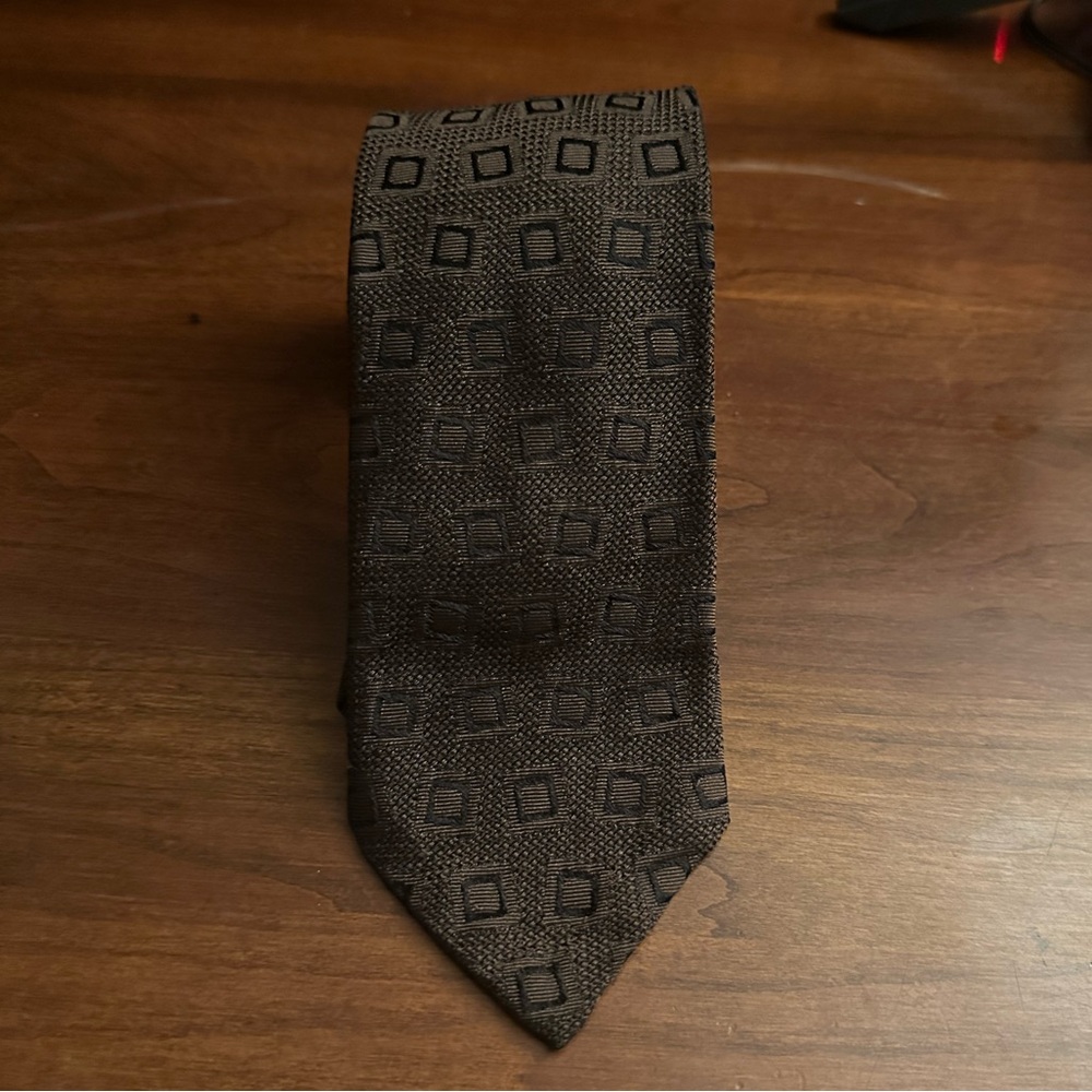 Brown Graphic Grenadine Tie
